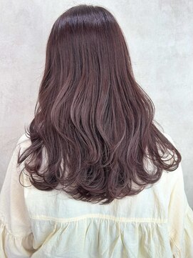 ルノン(LUNON) ピンクラベンダー/ブリーチなし/レイヤー/波巻き