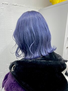 ゲーム 渋谷店(GAME) ダブルカラーブルーラベンダーケアブリーチハイトーンミニボブ