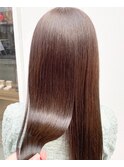 20代30代大人可愛い髪質改善小顔艶感ミディミルクティーベージュ