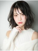 大人美人黒髪アッシュ抜け感美髪レイヤーカットu上尾30代40代