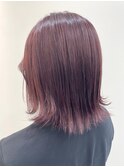 ミディアム美髪バイオレット韓国ヘア顔周りレイヤー☆