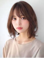 アボヘアー(Abo hair)&nbsp;大人可愛い無造作ボブアッシュブラウンネオウルフ20代30代