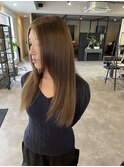 おしゃれ透明感マロングレージュフェイスフレーミング
