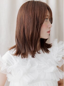 カバーヘア ブリス 川口(COVER HAIR bliss) ローズブラウン小顔くびれヘア外ハネウルフカットY川口20代30代