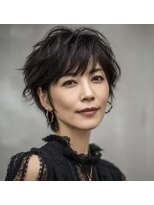 フラッグ(flag)&nbsp;髪質改善ショート×黒髪グレージュ｜上品な艶と立体感
