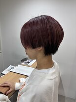 イフプロデュースドバイアミカ(iF produced by Amica)&nbsp;センターパートレッドカラー