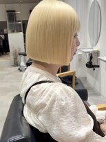 ラミエバイメルト 下北沢(lamie by melt) ハイトーンボブ小顔ケアブリーチブロンドホワイトベージュ下北沢