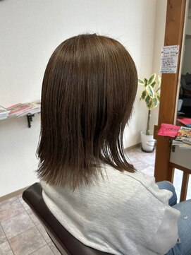 ハロヘアー(halo hair) 外ハネ☆ハイトーンベージュ