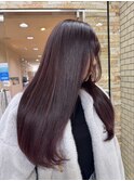 【ブリーチなしワンカラー×ピンクブラウン】