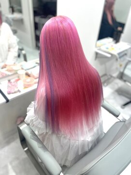 ワンズクロエ 原宿店(ONE's Chloe) イメチェンピンクベージュアンブレラカラー前髪