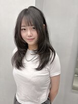 プリアバイポプルス 渋谷(pria by popls)&nbsp;ミディアムレイヤーハッシュカット顔周りレイヤーカット韓国ヘア