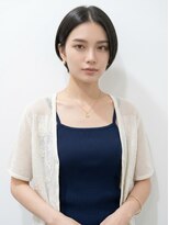 バーシャミ 博多(Baciami)&nbsp;【大人女性】黒髪艶感×耳かけコンパクトショート