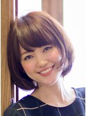 小顔ナチュラルショートボブ/イメチェンヘアスタイル/