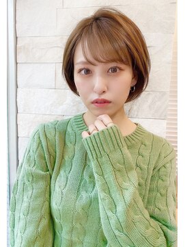 リアン(lien) 【lien.ai】大人かわいい　小顔ショートボブ　オリーブカラー