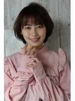 クシュ 所沢東口店(kusyu...) カーキグレージュマッシュショートボブフェザーバング(所沢)