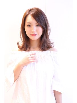 ワールドビューティビバルト 宝塚店(WORLD BEAUTY VIVALTO) 30代40代小顔ふんわりくびれ無造作カールひし形Cカーブセミディ