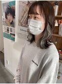 インナーカラー×パールホワイト×ペールシルバー×イヤリング