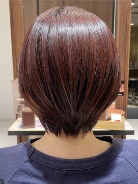 アイフィール アヴェダ 瑞江店(i feel AVEDA) 【藤田】深みレッド×丸みショート