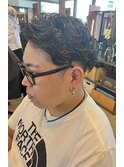 アシメブロックパーマ