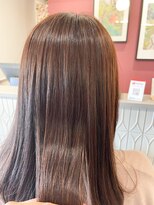 ムーン(moon) 前髪カタログ#ピンクベージュ#顔型別ヘアスタイル特集#