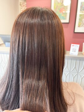 ムーン(moon) 前髪カタログ#ピンクベージュ#顔型別ヘアスタイル特集#