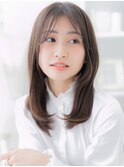 グレーベージュセンターパートエアストレートc5上尾20代30代40代