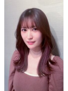 オブハーツ 若葉台店(OF HEARTS) 韓国風くびれ巻き／インナーピンク【髪質改善・インナーカラー】