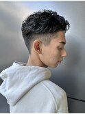 ワイルドパーマ フェードカット 外国人風パーマ S29