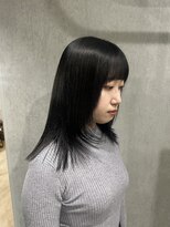 ラック(LUCK)&nbsp;髪ドラストレート/船橋/くすみベージュ/細めハイライト