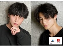 ネイビー(NAVY)の雰囲気（圧倒的に人気の本場の【フェザーパーマ】[メンズ/men's/青山]）
