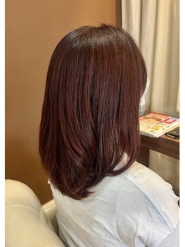 ヘアデザインスペース イチエ(hair design space i chi e) ツヤ感◎なベーシックエステ＋ピンクベージュ系カラー