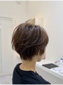 マッシュショート×アッシュベージュ