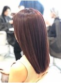髪質改善＊くびレイヤーピンクベージュ＊美髪【Zina船橋】