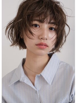 シアアオヤマ 表参道青山(SHEA aoyama) ミニボブ/ベージュカラー/デジタルパーマ
