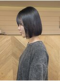 地毛風カラー/切りっぱなしボブ[船橋駅/ボブ]