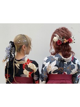 ［下北沢］特別な日はMagico◇大切な日を華やかに彩る着付けに♪［ブリーチ/ダブルカラー/インナーカラー］