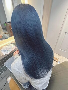 テトラ バイ ネオリーブ 横浜西口店(tetra by neolive) ブリーチありのブルーブラックカラー＊*【横浜】