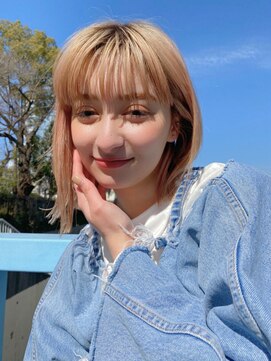 セブン 金町(seven) 【透明感ハイトーン】ミルクティーベージュ×大人可愛いボブ