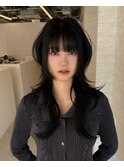 イメチェン/ピンクベージュ/アンブレラカラー/前髪/渋谷