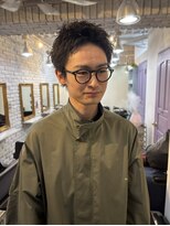 シャルム(charme)&nbsp;刈り上げないベリショ　ピンパーマ　野暮ったい短髪