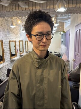 シャルム(charme) 刈り上げないベリショ ピンパーマ 野暮ったい短髪