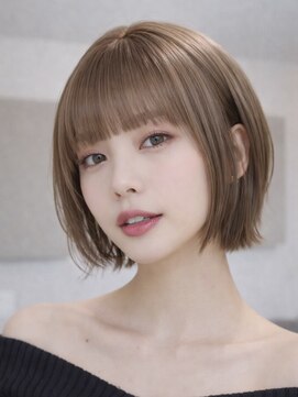 オーラ オモテサンドウ(Aura omotesando) ぱつっとシースルーミニボブ