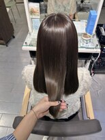 ネオリーブウリ 二子玉川店(Neolive uri) ミディアムヘア暗めカラーデザインカラーフェイスフレーミング