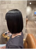 髪質改善ストレート×艶ボブ