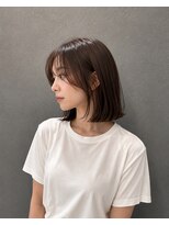ラベルムバイエーケー(La Belleme by AK)&nbsp;顔まわりレイヤー艶ストレートロブ