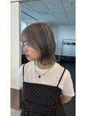 個性派ブルーシルバー×レイヤーボブ♪透明感カラー