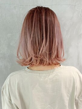 アイティー バイ アルバム 中野店(IT by ALBUM) ピンクベージュ_インナーグレージュマチルダボブ_ba297821