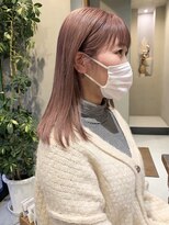 ヘアー アイス ルーチェ(HAIR ICI LUCE) ピンク ピンクベージュ ピンクカラー ケアブリーチ 担当落合