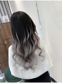 #エクステ#プルエクステ#グラデーション#グレージュ