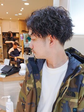 ヒート トウキョウ 目黒店(HEAT TOKYO) ツイスパセンターパートマッシュ波巻きダウンパーマメンズ目黒